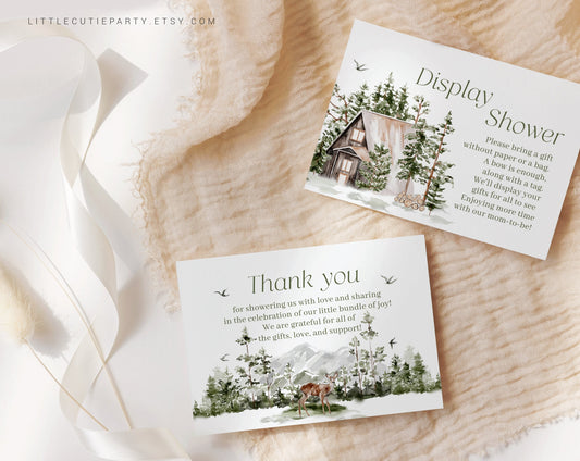 Editable Adventure Awaits Baby Shower Thank you Card, Baby Shower Display Card for Adventure Awaits Baby Shower Decorations ADVBS001