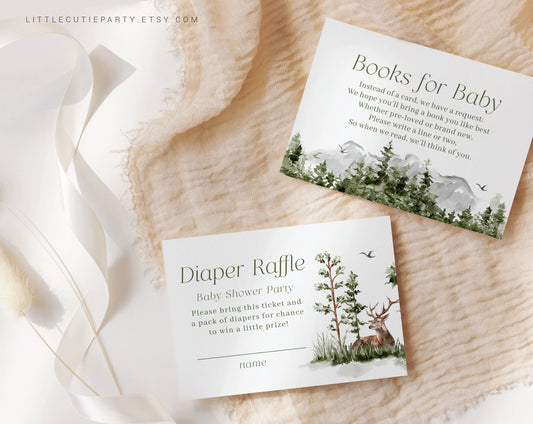 Editable Adventure Awaits Baby Shower Invite, Adventure Begins Baby Shower Evite, Baby Shower Digital Invitation for Woodland Party ADVBS001