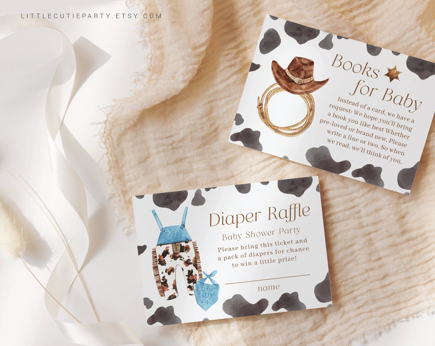 Editable Cowboy Shower Invite, A Little Cowboy E Invite Baby Shower, Wild West Baby Shower Electronic Invite, Gender Neutral Party CWBBS001