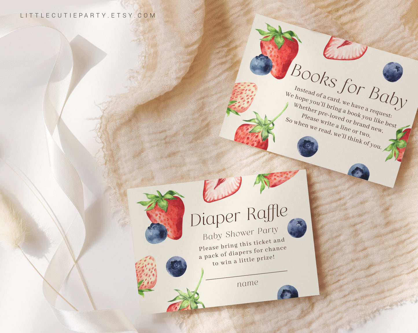 Editable Berry Sweet Baby Shower Invite, Berry Baby Shower E Invite Baby Shower, Electronic Invite for Gender Neutral Shower Party BRSBS001