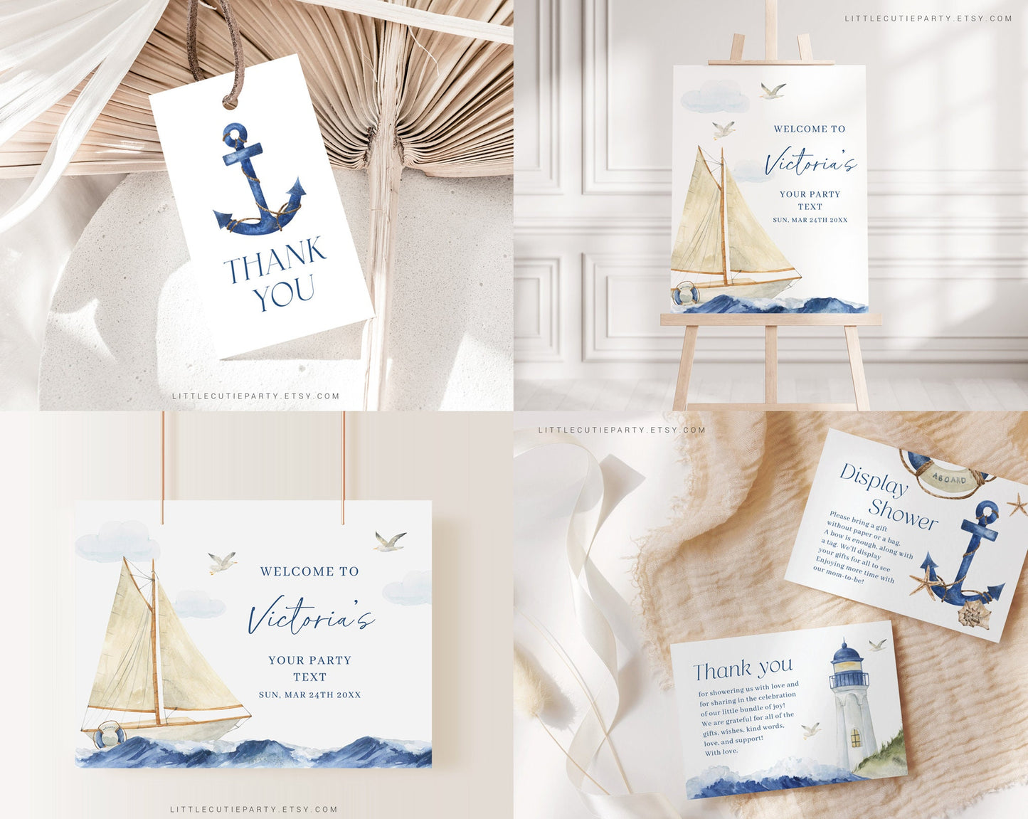 Editable Ahoy Its a Boy Baby Shower Invitation Bundle, Nautical Baby Shower Invite, Games Bundle, Ahoy Its a Boy Baby Shower Decor AHBBS001