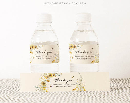 Editable Mommy to Bee Water Bottle Labels, Mama to Bee Bottle Labels, Bee Party Decor MBEEBS001, BEEGR001
