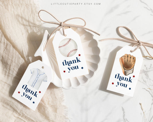 Editable Baseball Favor, Thank You Favor Tag, Thank you Tags, Gift Tag for Sport Baby Shower Decorations BSBBS001