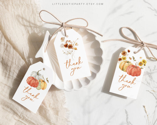 Editable Falling In Love Favor, Thank You Favor Tag, Thank you Tags, Gift Tag for Autumn Pumpkin Decorations FLLBS001