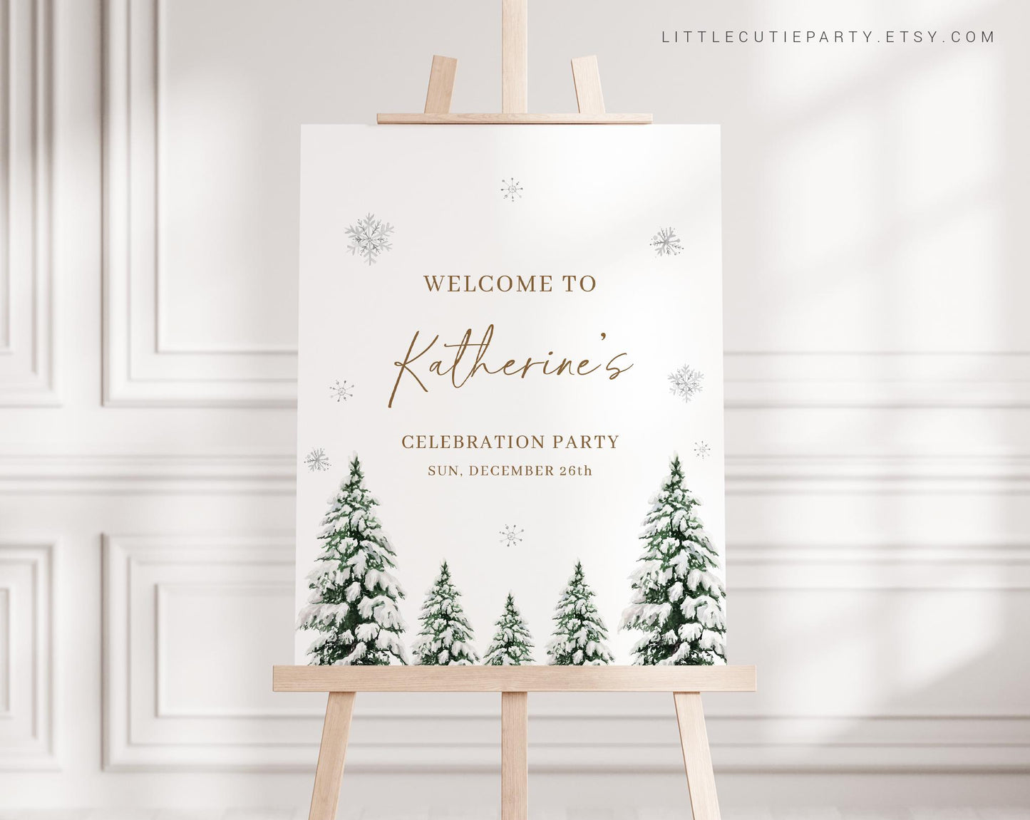 Editable Baby Its Cold Outside Baby Shower Welcome Sign Template Decoration WINBS002