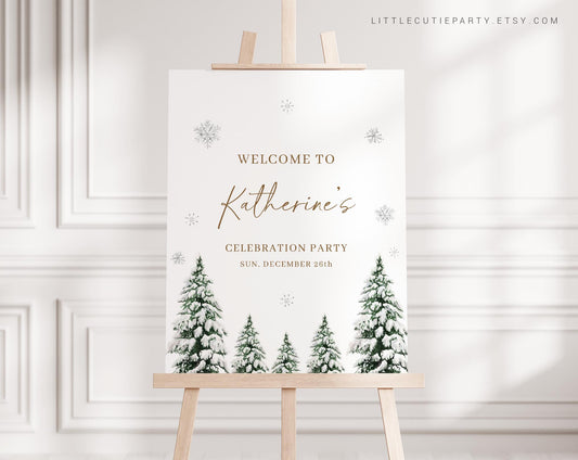 Editable Baby Its Cold Outside Baby Shower Welcome Sign Template Decoration WINBS002