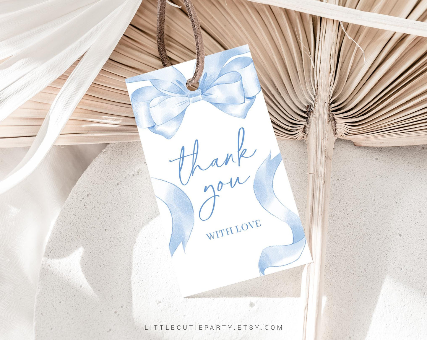 Editable Blue Bow Baby Shower Invitation, Blue Ribbon Baby Shower Invitation, with Diaper Raffle, Books for Baby and Tag Baby Boy BBWBS001
