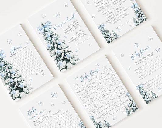 10 Editable Baby Its Cold Outside Boy Baby Shower Games, Winter Boy Baby Shower Games Bundle, Baby Boy Baby Shower Party Games BWINBS001