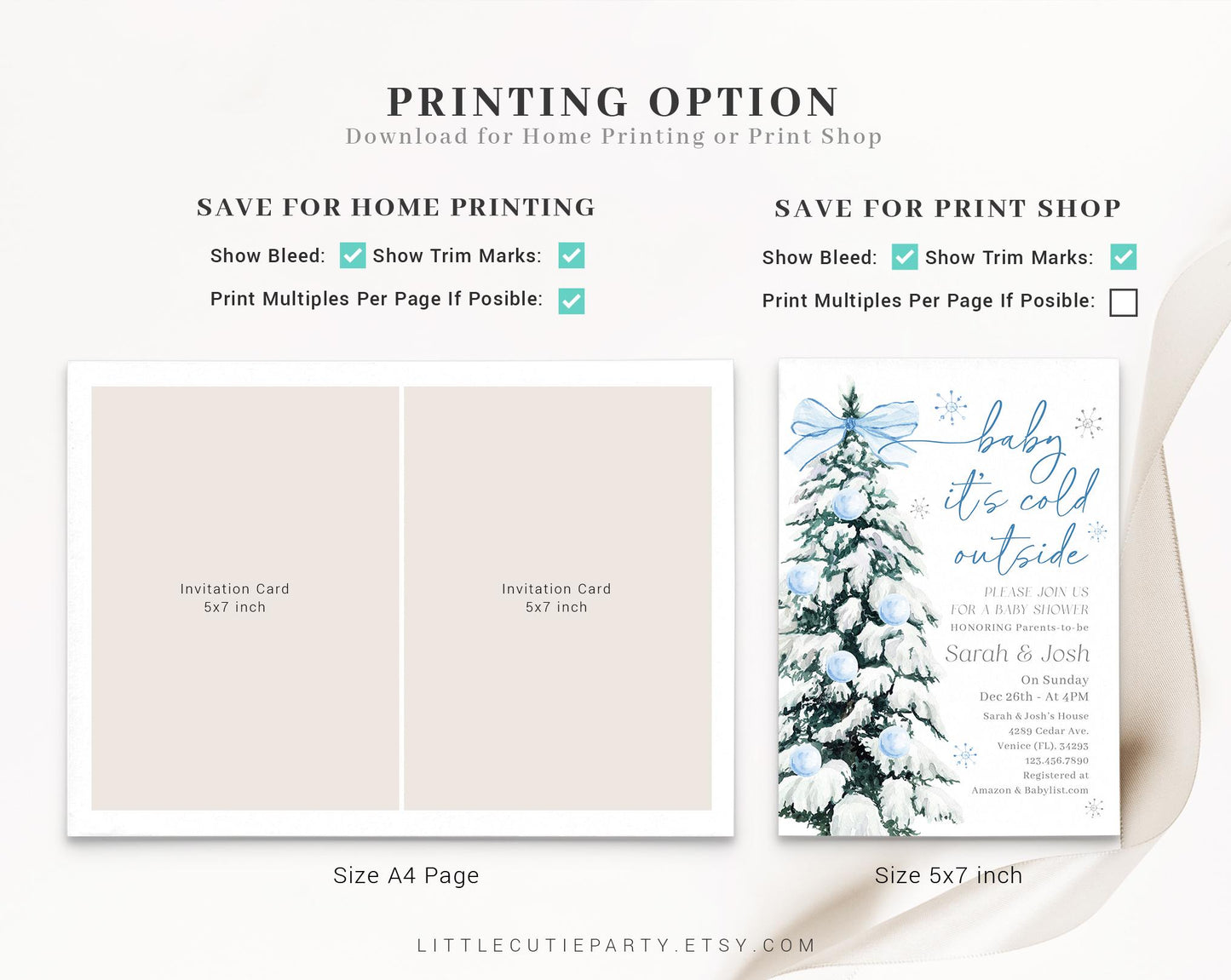 Editable Baby Its Cold Outside Boy Baby Shower Invitation, Winter Boy Baby Shower with Diaper Raffle, Books for Baby and Tag BWINBS001