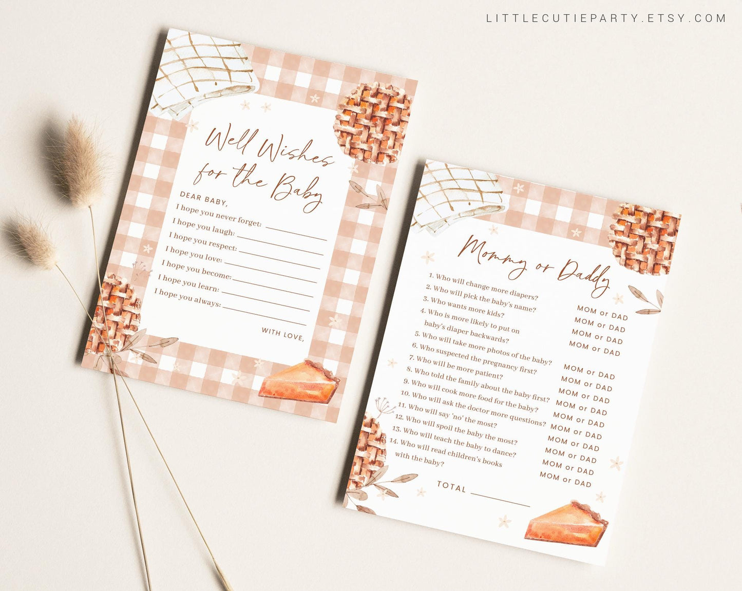 10 Editable Cutie Pie Baby Shower Games Bundle, Little Cutie Pie Baby Shower Games Bundle, Thanksgiving Baby Shower Party Games CTPBS001