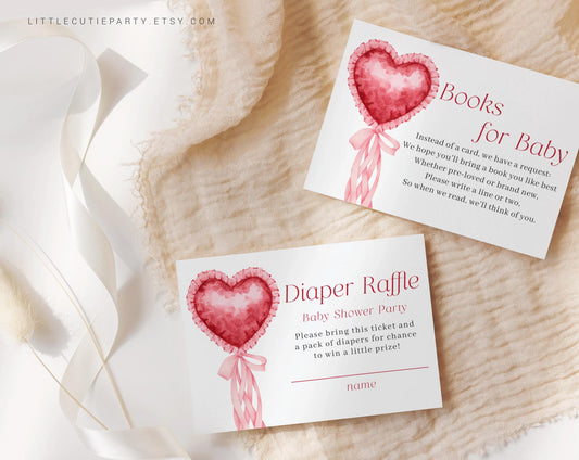 Editable Valentines Baby Shower Invite, Little Sweetheart Baby Shower Invite Set, Heart Digital Invitation Evite SWHBS002