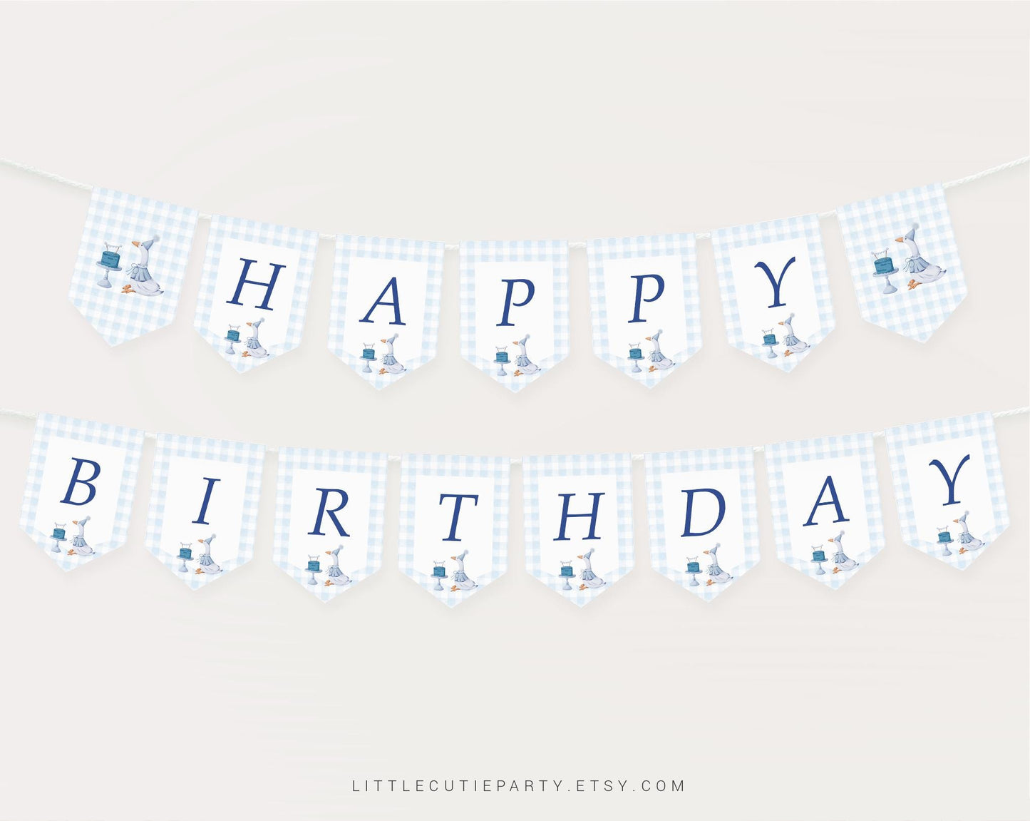 Editable One Silly Goose Birthday Boy Banners, Goose Baby Boy Banner, Happy Birthday, Silly Goose Birthday Decorations GOSBD002