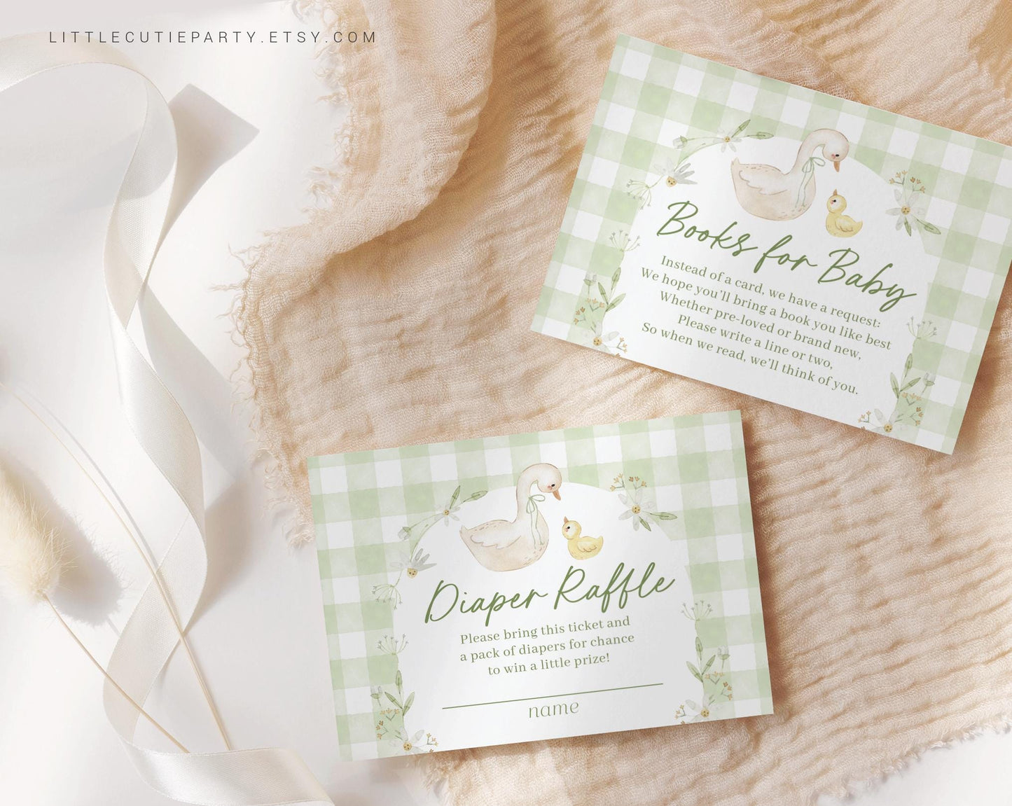 Editable Mother Goose Baby Shower Invite, Silly Goose Baby Shower Invite Set, Geese Baby Shower Digital Invitation Evite SLGBS001
