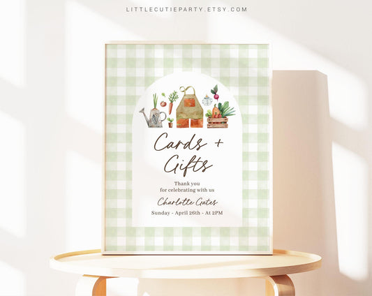 Editable Locally Grown Sign Baby Shower, Farmers Market Custom Sign Template for Baby Shower with Locally Grown Theme LCGBS001