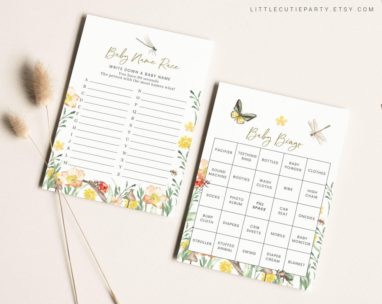 10 Editable Little Love Bug Baby Shower Games Bundle, Little Love Bug On the Way Baby Shower Games, Lovebug Baby Shower Games LVBBS001