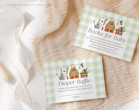 Editable Farmers Market Baby Shower Invite Set, Locally Grown Baby Shower Invitation, Locally Grown Baby Shower Evite Invitation LCGBS001