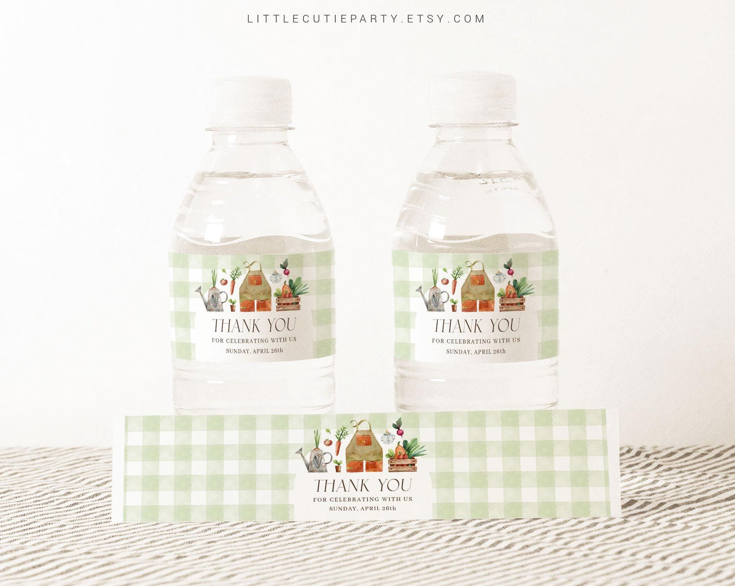 Editable Locally Grown Baby Shower Decorations Baby Shower Water Bottle Labels, Bottle Label for Farmers Market Baby Shower Decor LCGBS001