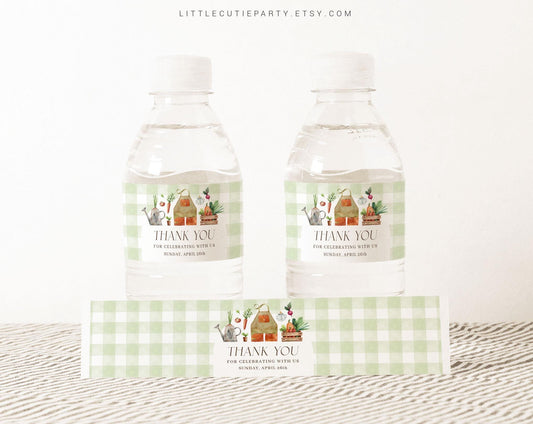 Editable Locally Grown Baby Shower Decorations Baby Shower Water Bottle Labels, Bottle Label for Farmers Market Baby Shower Decor LCGBS001