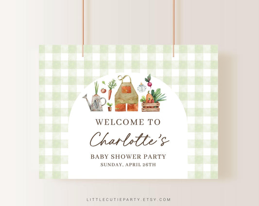 Editable Locally Grown Vinyl for Backdrop, Farmers Market Banner, Shower Sign for Locally Grown Baby Shower Decorations LCGBS001