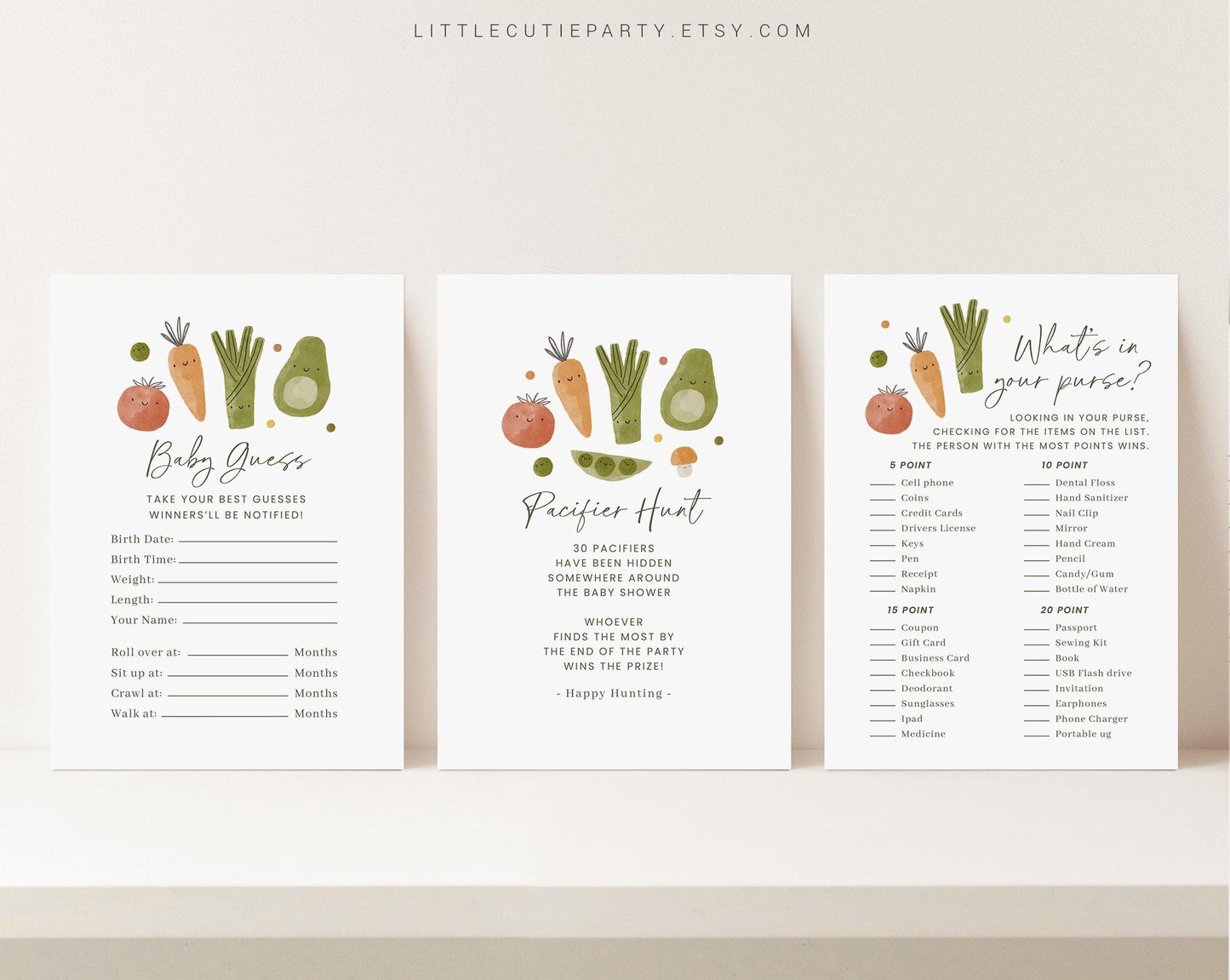 10 Editable Little Sprout Baby Shower Games Bundle, A Little Sprout is On the Way Baby Shower Games Bundle, Sprout Baby Shower Game LSPBS001