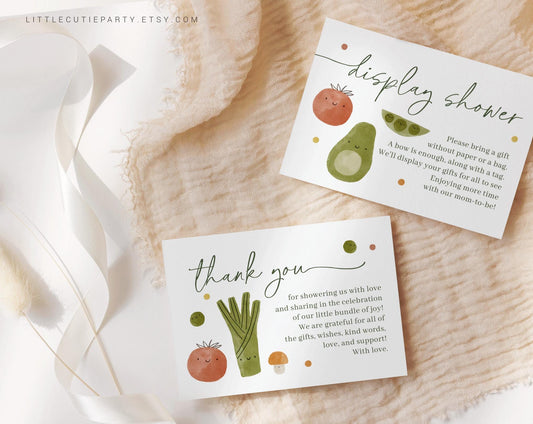 Editable A Little Sprout is On the Way Thank you Card, Little Sprout Baby Shower Display Card for Farmers Market Baby Shower Decor LSPBS001