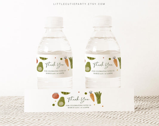 Editable A Little Sprout Baby Shower Water Bottle Labels, Bottle Label for Little Sprout Baby Shower Decorations LSPBS001