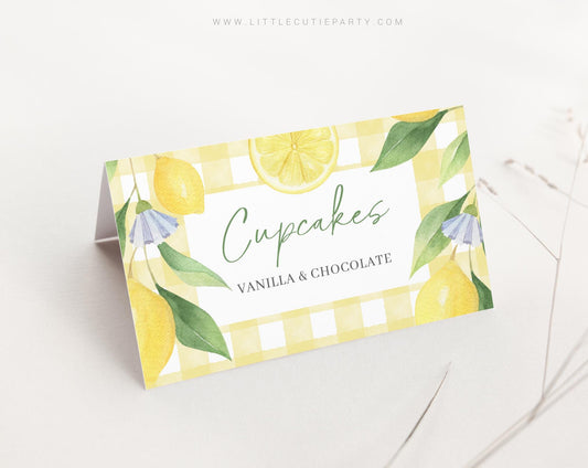 Editable Main Squeeze Baby Shower Food Labels, Food Tent cards, Folded Food Cards for Mamas Main Squeeze Baby Shower Party Decor LMNBS003