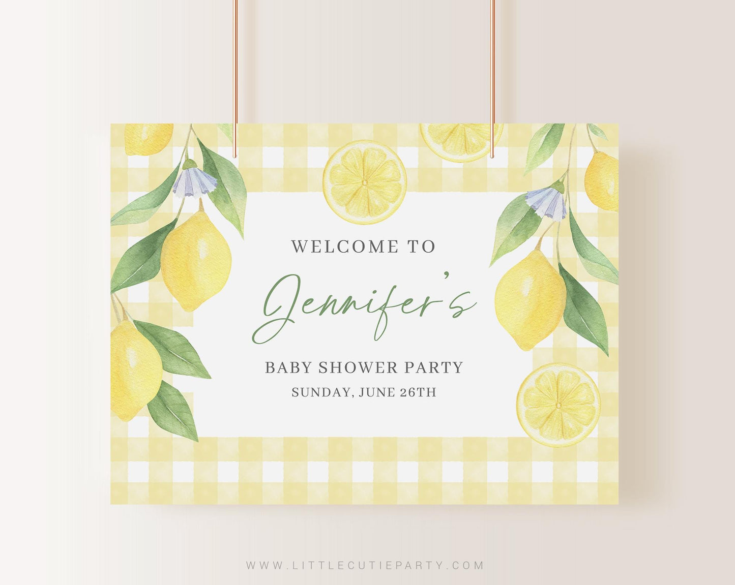 Editable Lemon Baby Shower Backdrop, Mamas Main Squeeze Baby Shower Banner, Shower Sign for Main Squeeze Party Decorations LMNBS003