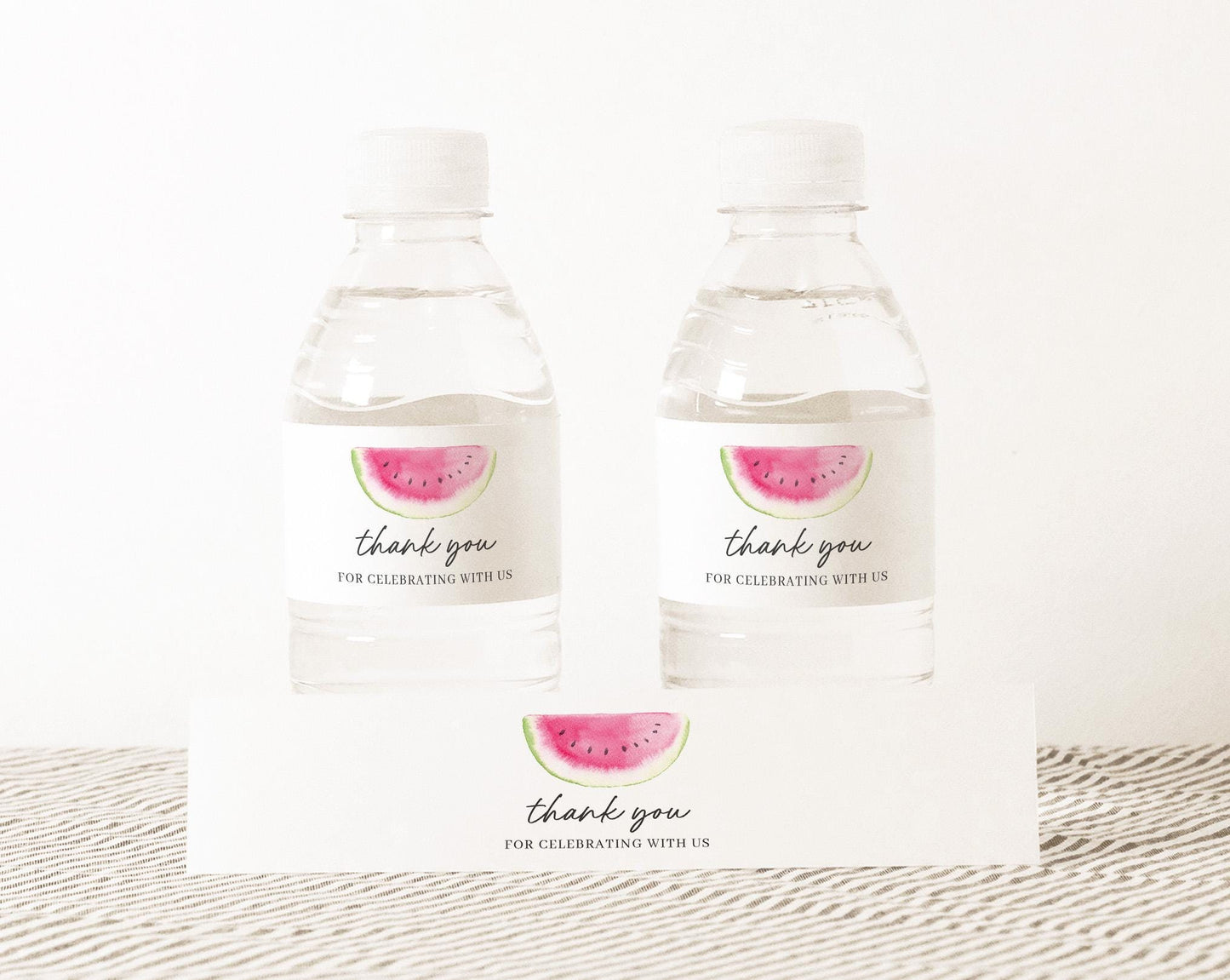 Editable Watermelon Water Bottle Labels, Bottle Label for Watermelon Summer Decorations WTMBS002