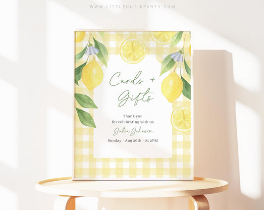 Editable Main Squeeze Baby Shower Sign, Mamas Main Squeeze Custom Sign Template for Lemon Baby Shower Party Decor LMNBS003
