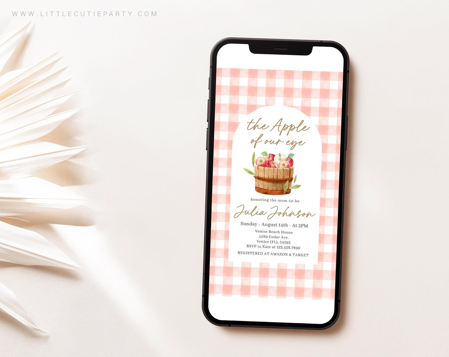 Editable Apple of our Eye Baby Shower Invites, Fall Baby Shower Invites Digital, Evite Digital Invitation Set APPBS001