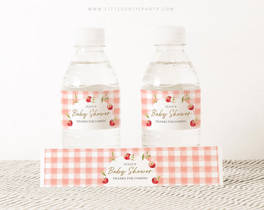 Editable Apple of Our Eye Baby Shower Water Bottle Labels, Bottle Label for Fall Baby Shower Decorations APPBS001