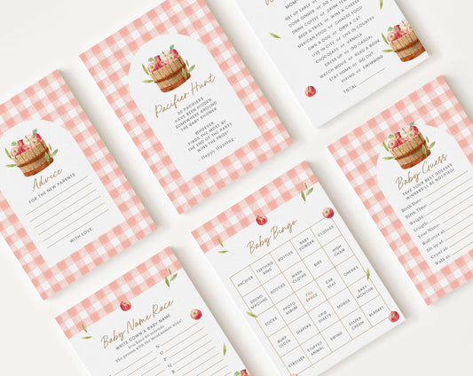 10 Editable Apple of Our Eye Baby Shower Games Bundle, Apple of Our Eye Games Bundle, Apple Fall Baby Shower Games APPBS001