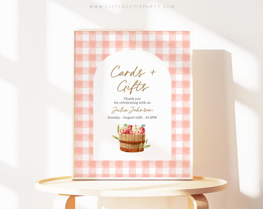 Editable Apple of Our Eye Baby Shower Sign, Apple of Our Eye Custom Sign Template for Fall Baby Shower Party Decor APPBS001
