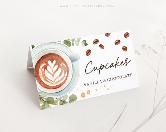 Baby is Brewing Shower Food Labels: Editable Tent Cards, Digital Download BRGBS001