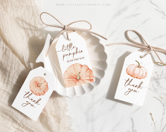 Editable Pumpkin Thank you Tags, Thank You Favor Tag, Gift Tag Decorations OPKBS003
