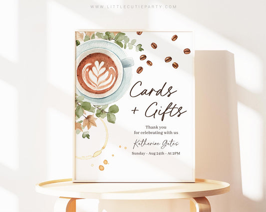 Editable Baby is Brewing Sign: Coffee Shower Decor Template (8x10, Digital Download) BRGBS001