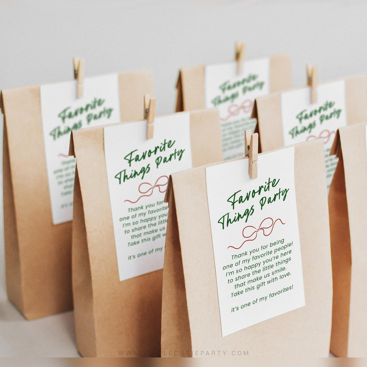 Favorite Things Tag: 2 Design of Favorite Things Party Favors Size 2x3.5 FAV001 - image 3