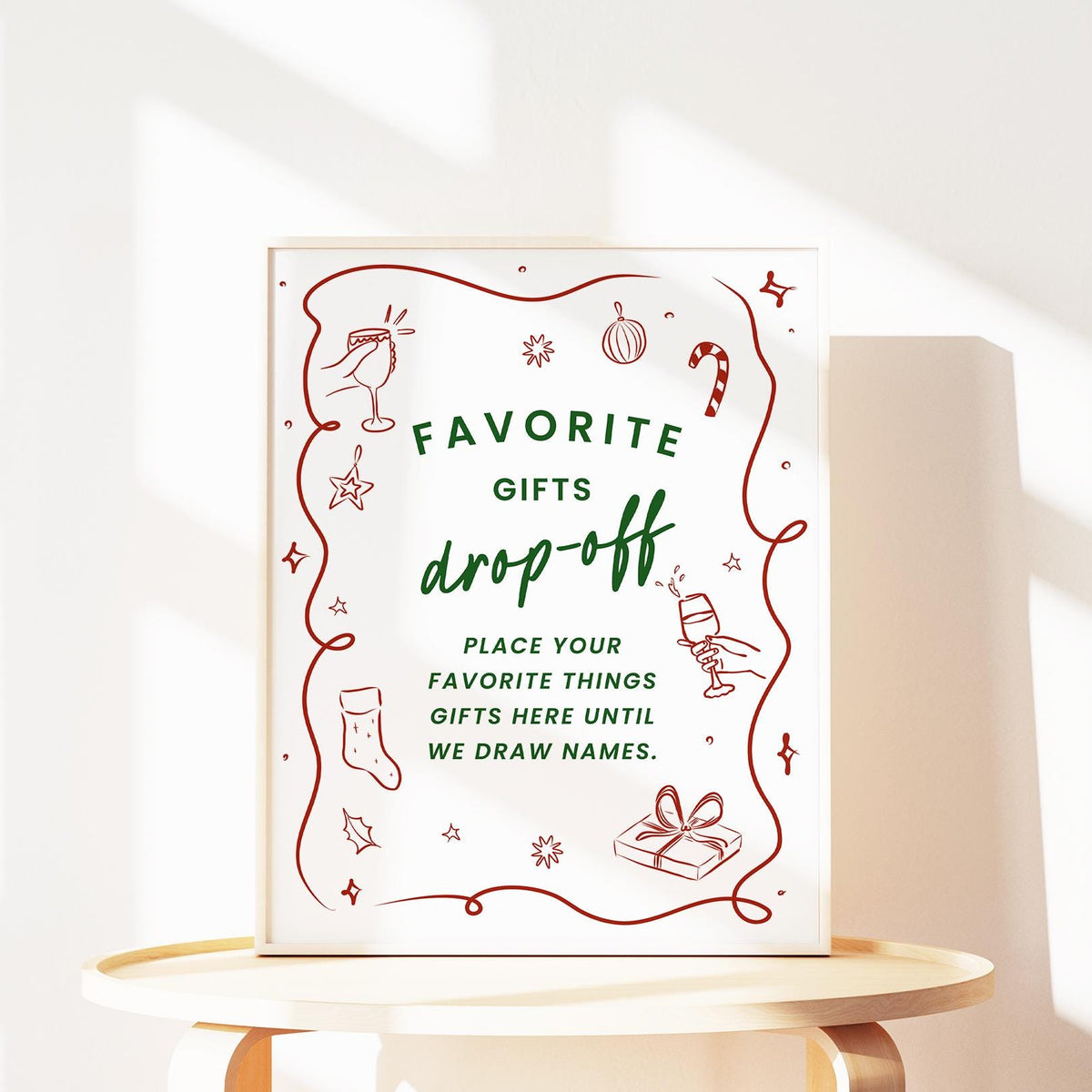 Favorite Things Party Signs: 5 Favorite Things Party Decorations 8x10 FAV001 - image 4