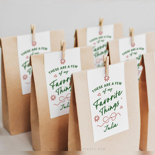 Favorite Things Tag: 2 Design of Favorite Things Party Favors Size 2x3.5 FAV001 - image 1