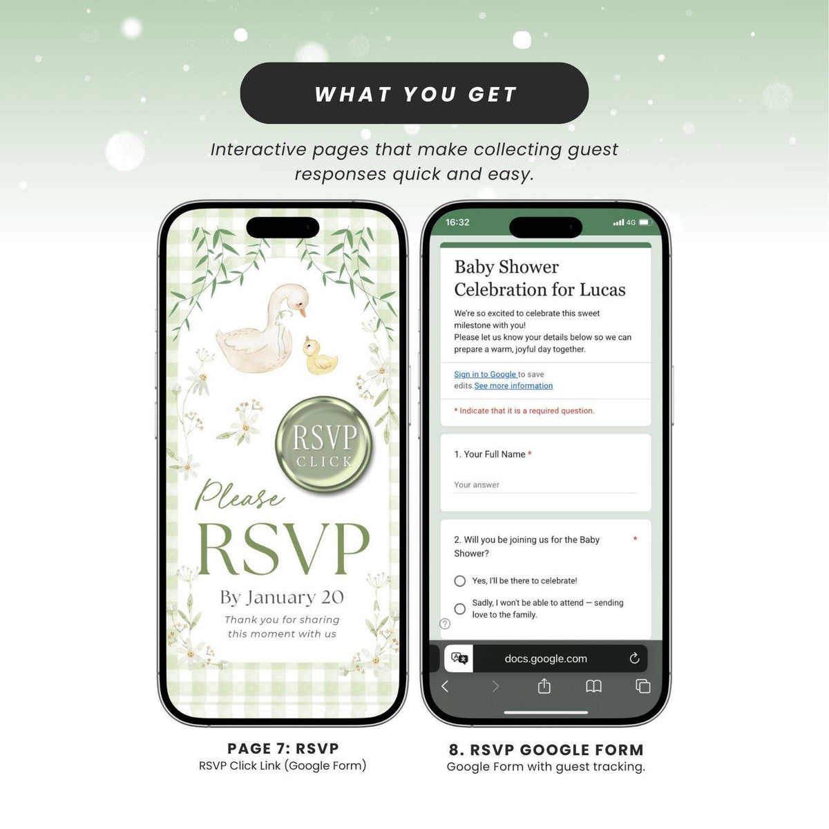 Silly Goose Baby Shower Invite SLGBS001 - image 6