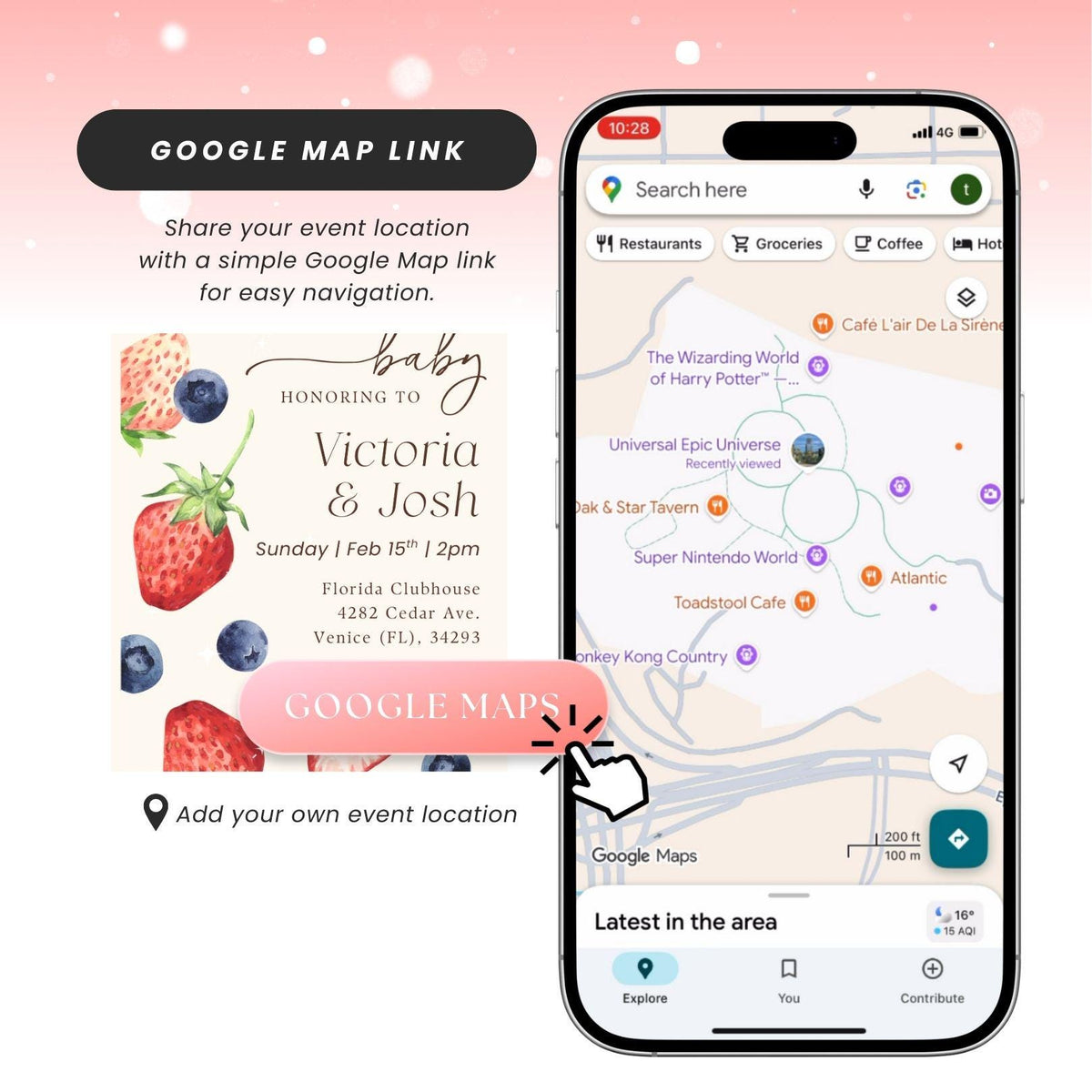 Berry Sweet Baby Shower Invitation BRSBS001 - image 3