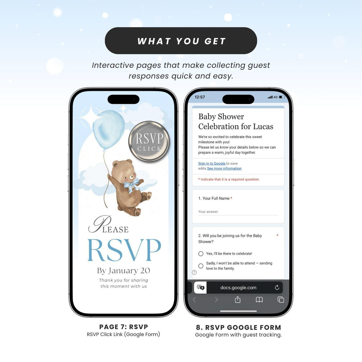 We can bearly wait baby shower invites BRWBS002 - image 6