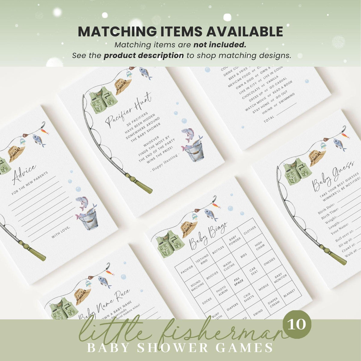 Little Fisherman Baby Shower Invite LFMBS001 - image 10
