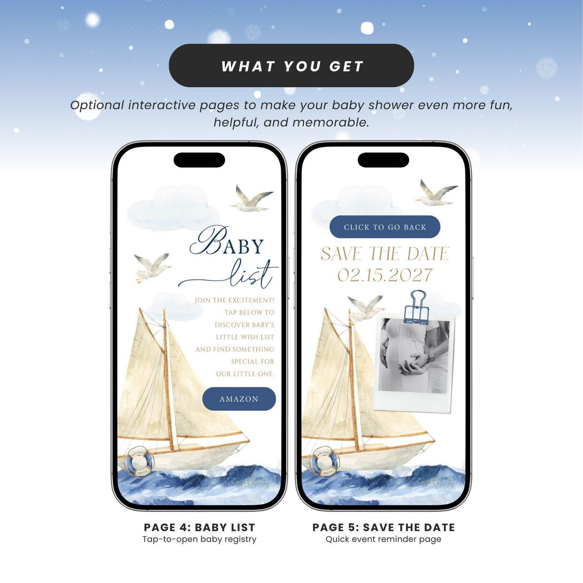 Ahoy Its a Boy Baby Shower Invitations AHBBS001 - image 5