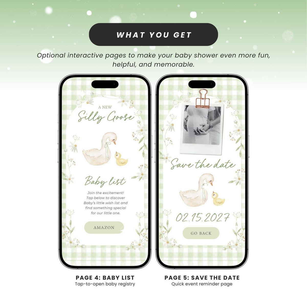 Silly Goose Baby Shower Invite SLGBS001 - image 5
