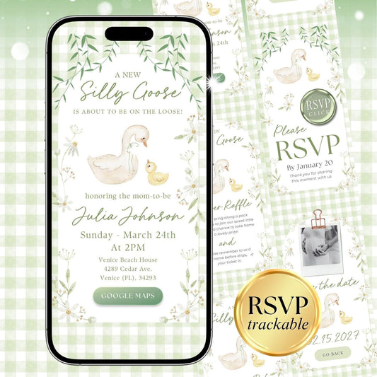 Silly Goose Baby Shower Invite SLGBS001 - image 1