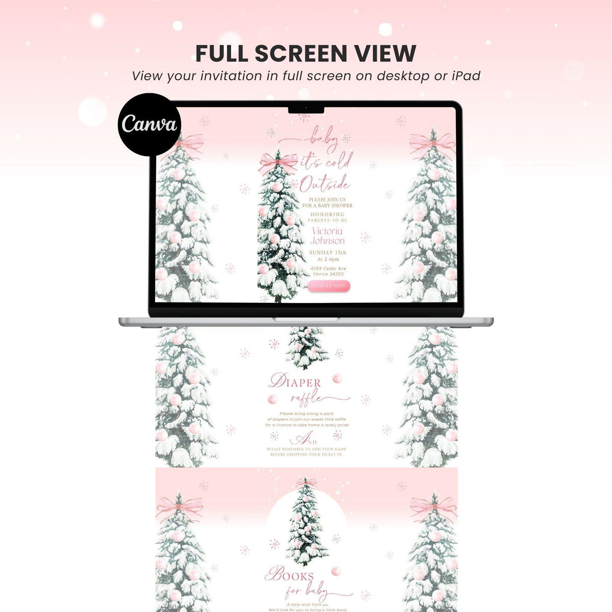 Baby Its Cold Outside Baby Shower Invitation PWINBS001 - image 8