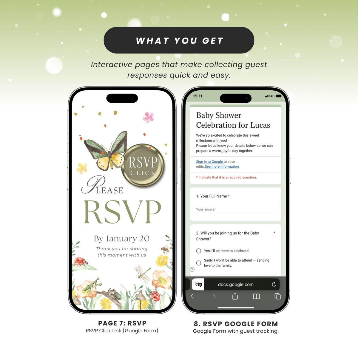 A Little Love Bug Baby Shower Invitation LVBBS001 - image 6