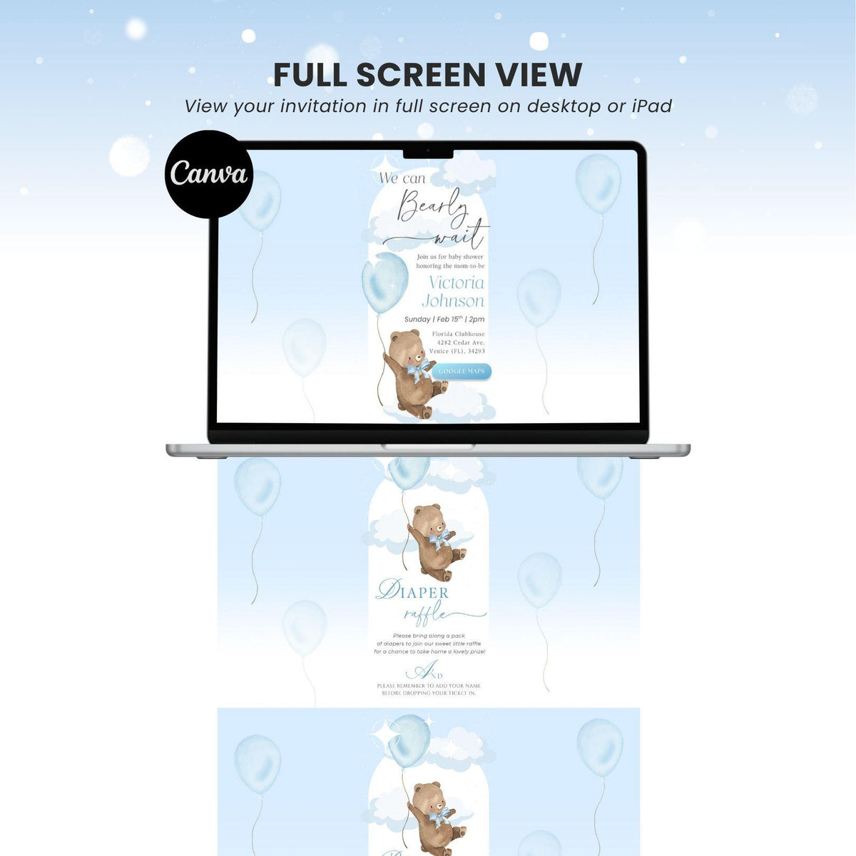 We can bearly wait baby shower invites BRWBS002 - image 8